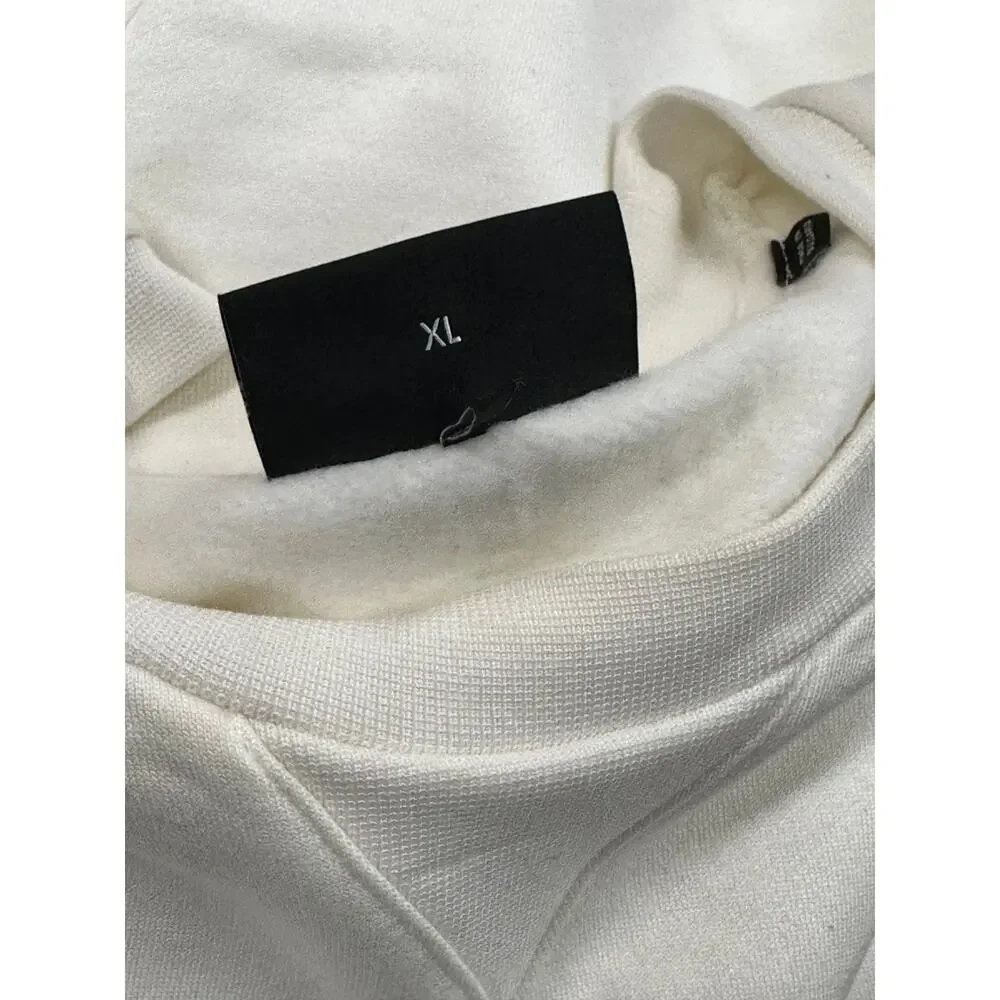 Emporio Armani Cream Gray Logo sweatshirt sweater crewneck size XL B13 - Picture 6 of 9